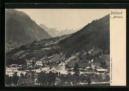 AK Döllach i. Mölltale, Teilansicht mit Kirche