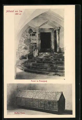 AK Millstatt a. See, Portal im Kreuzgang, Waffen-Truhe