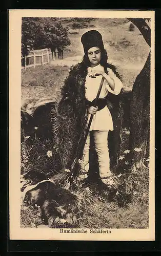 AK Rumänische Schäferin in Tracht