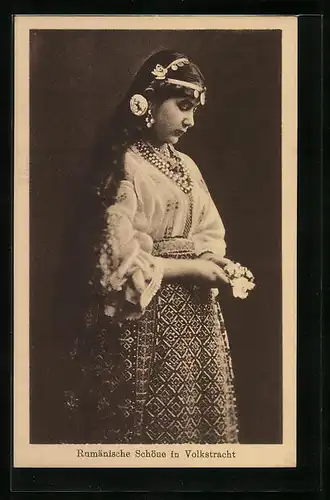 AK Rumänisches Mädchen in Volkstracht