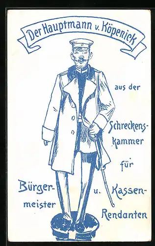 AK Berlin, Der Hauptmann von Köpenick, Berliner Typen