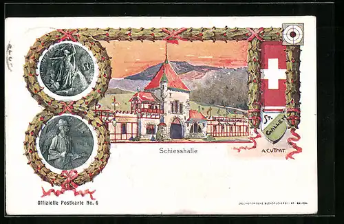 AK Sankt Gallen, Eidgenössisches Schützenfest 1904, Blick zur Schiesshalle