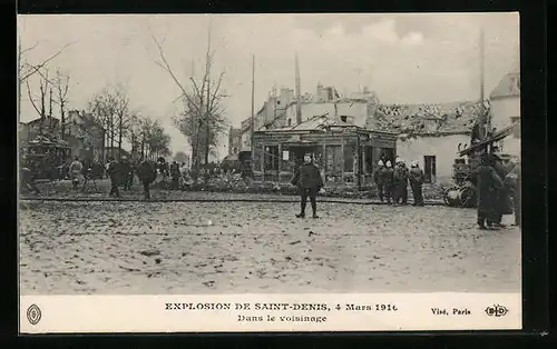 AK Saint-Denis, Explosion, 4 Mars 1916, Dans le voisinage