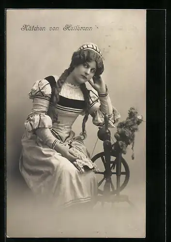 AK Heilbronn, Kätchen von Heilbronn am Spinnrad