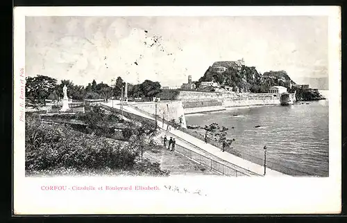 AK Corfou, Citadelle et Boulevard Elisabeth