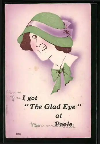 Künstler-AK Cynicus: I got The Glad Eye at Poole