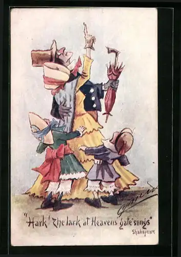 Künstler-AK Cynicus: Hark ! the lark at Heavens gate sings