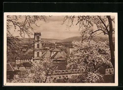 AK Ganzsache WHW Winterhilfswerk, Saarbrücken, Ortsansicht aus der Vogelschau
