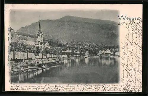 AK Weggis, Ortsansicht am Wasser