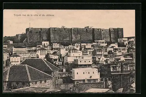 AK Tripoli, vue de la ville et du chateau
