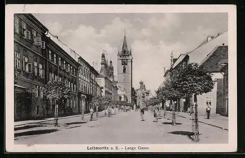 AK Leitmeritz a. E., Lange Gasse