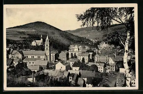 AK Graslitz im Erzgebirge, Ortsansicht aus der Vogelschau
