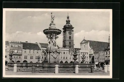 AK Budweis, Ringplatz und Domkirche