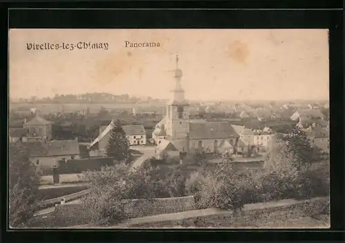 AK Virelles-lez-Chimay, Panorama aus der Vogelschau
