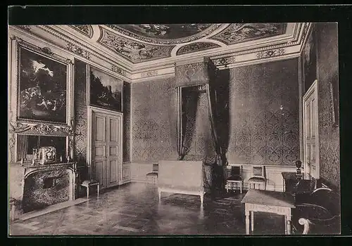 AK München-Nymphenburg, Königliches Schloss: Schlafzimmer Kaiser Napoleons