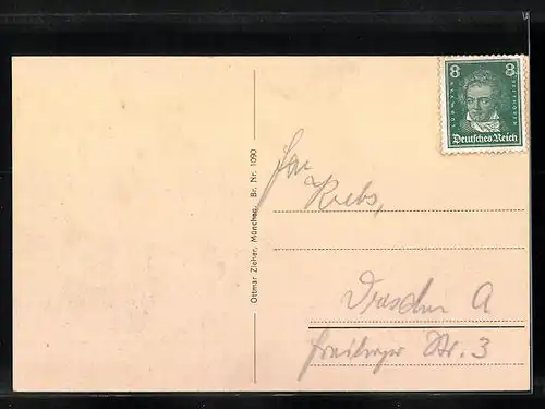 AK München, Partie an der Isar mit Deutschem Museum