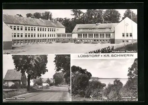 AK Lübstorf /Kr. Schwerin, Polytechnische Oberschule, Schweriner Chaussee, Schweriner See