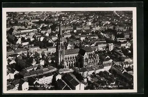 AK Linz a. d. Donau, Teilansicht mit Dom