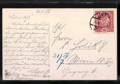 AK Linz a. d. Donau, Schlosskaserne mit Brücke