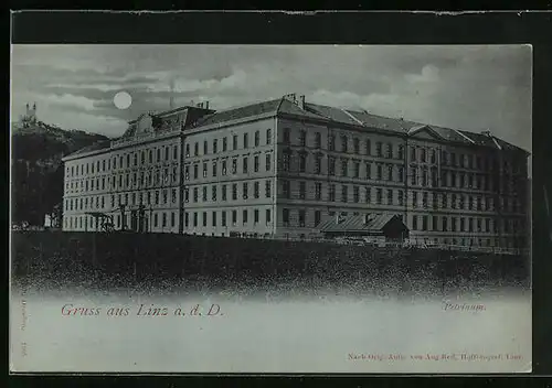 Mondschein-AK Linz a. d. D., Petrinum