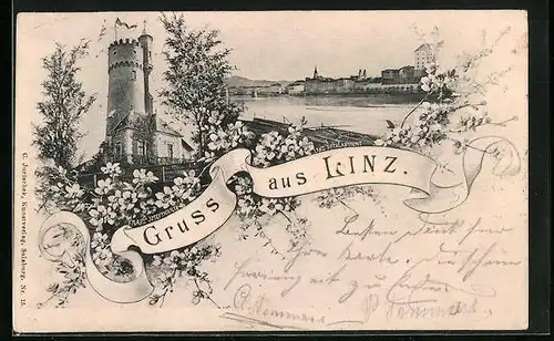 AK Linz, Totalansicht, Franz Josefswarte