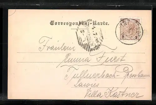 AK Linz, Marktplatz mit Neptunbrunnen