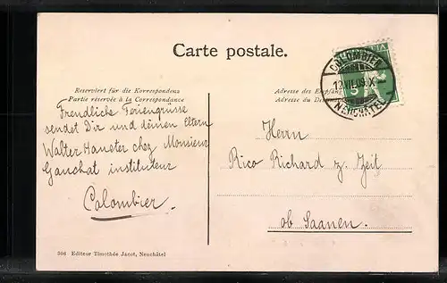 AK Colombier, Le Quartier Neuf