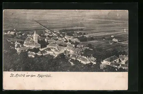 AK St. Andrä vor dem Hagental, Teilansicht mit Kirche