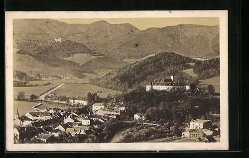 AK Gloggnitz, Teilansicht mit Schloss