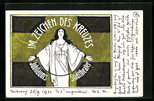 AK Jubiläums-Stadttheater, Im Zeichen des Kreuzes, Frau in Ketten