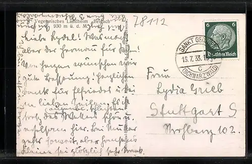 AK Brigach, Vegetarisches Landheim