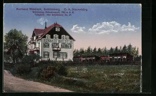 AK Schömberg O. A. Neuenbürg, Kurhaus Waldeck