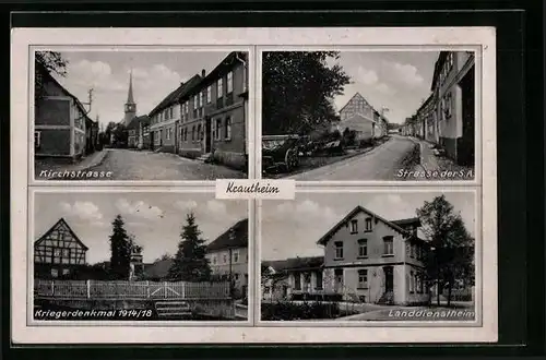 AK Krautheim, Strasse der SA, Landdienstheim, Kirchstrasse