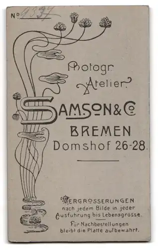 Fotografie Samson & Co., Bremen, Domshof 26-28, Zwei kleine Jungen in hübscher Kleidung