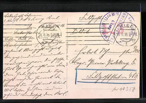 AK Kriegsschiff SMS König Albert fährt in den Hafen ein