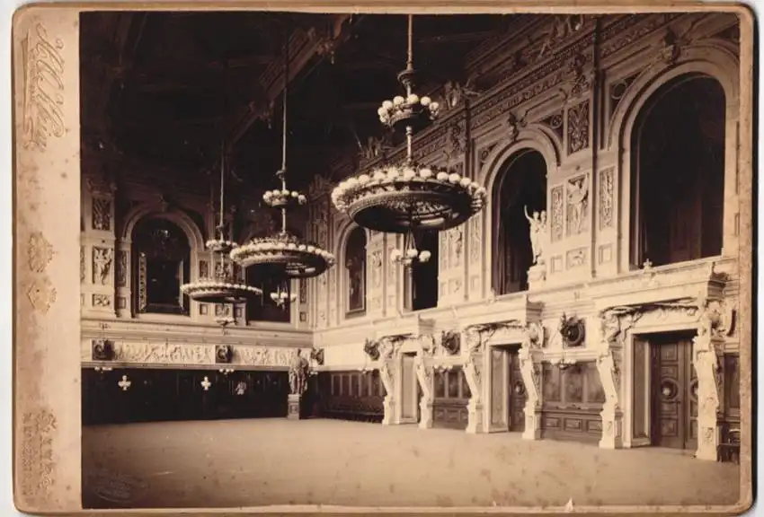 Fotografie Albert Schwartz, Berlin, Ansicht Berlin, Innenraum im Berliner Schloss, Trockenstempel 0