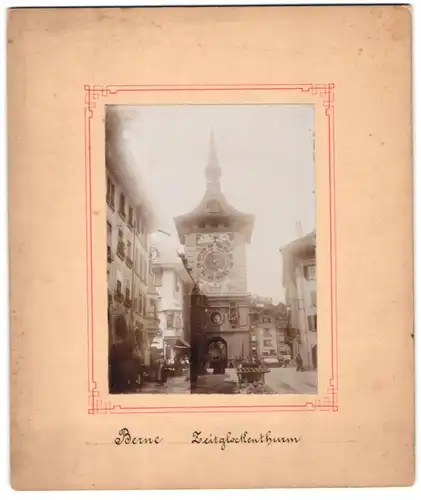 Fotografie unbekannter Fotograf, Ansicht Bern, Strassenpartie am Zeitglockenturm