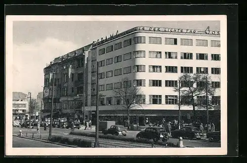 AK Berlin, Kurfürstendamm Ecke Meinekestrasse mit Osram Gebäude