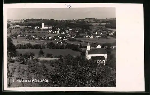 AK St. Marein a. Pickelbach, Ortsansicht mit Kirche