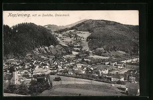 AK Kapfenberg, Totalansicht mit Kirche