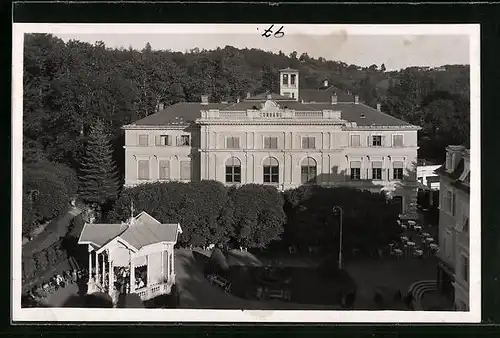 AK Gleichenberg, Kurplatz aus der Vogelschau