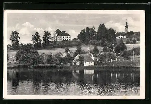 AK Kirchberg a. d. Raab, Ortsansicht vom Wasser aus