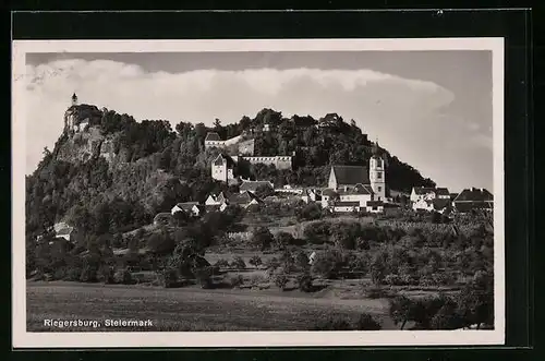 AK Riegersburg, Ortsansicht mit Burg