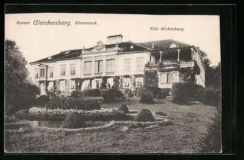 AK Gleichenberg, Villa Wickenburg mit Garten