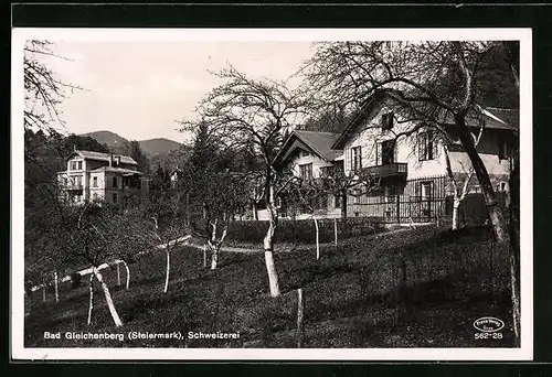AK Bad Gleichenberg, Schweizerei mit Garten
