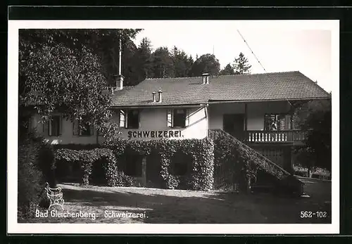 AK Bad Gleichenberg, Schweizerei mit Garten
