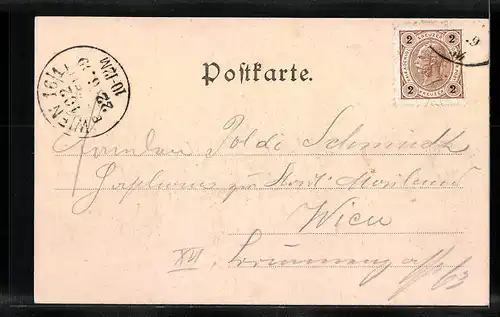 AK Admont, Ort mit Doppelturmkirche