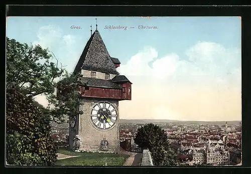 AK Graz, Schlossberg, Uhrturm