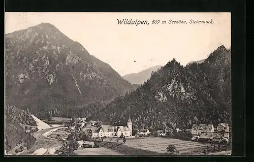 AK Wildalpen, Ortspartie im Tal