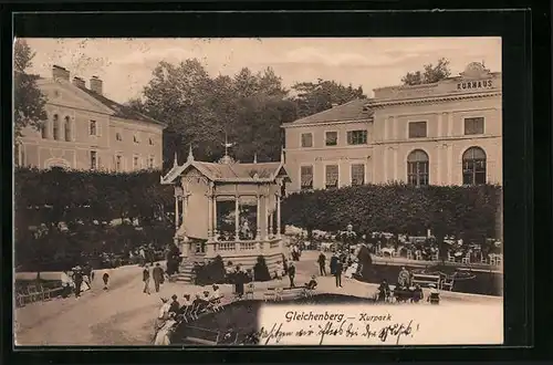 AK Gleichenberg, Gäste im Kurpark, Kurhaus
